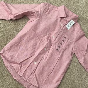 🛍Size 5/6 salmon color button up